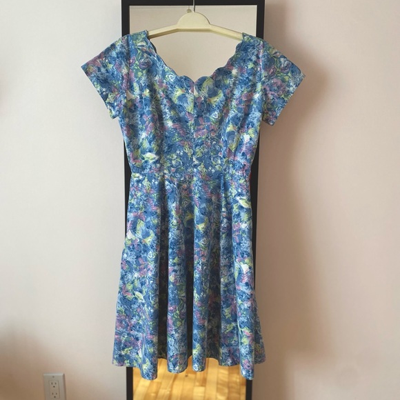 Vtg 1957 Givenchy x Kay Windsor Floral Dress - Picture 4 of 10